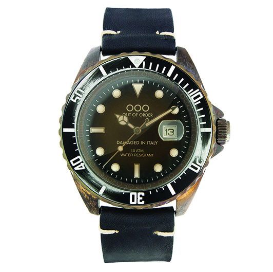 OUT OF ORDER Black Leather Strap